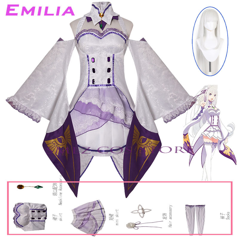 Anime Cosplay Party - Kostum Cosplay Emilia Anime Re Zero