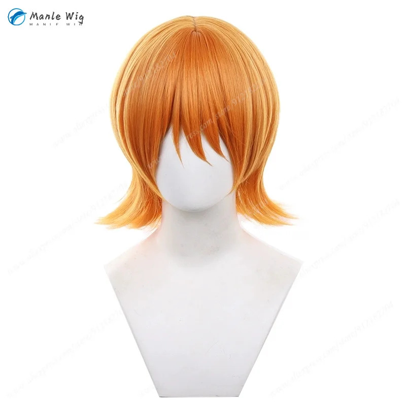 Anime Cosplay Orange Hair - Wig Oranye Pendek 30Cm Nami Cosplay