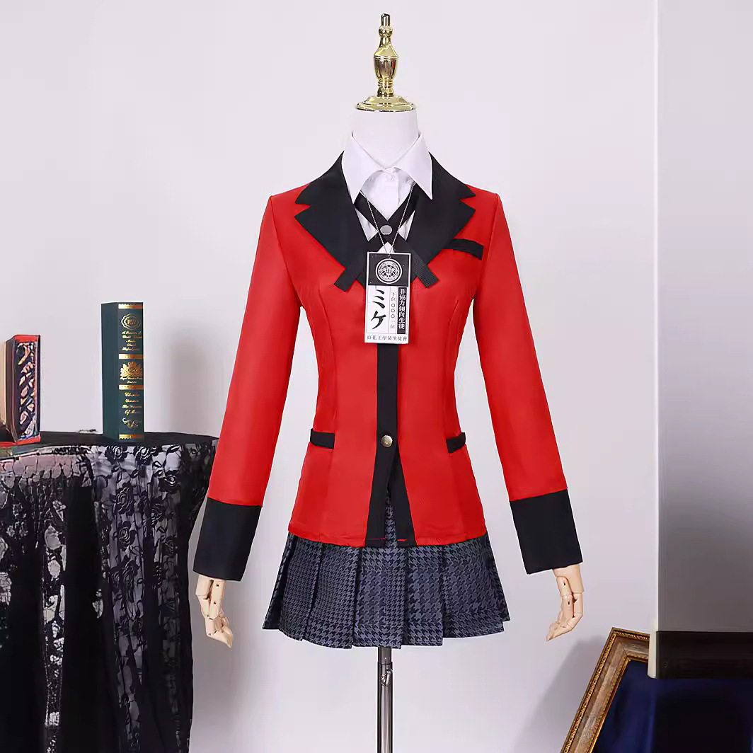 Anime Cosplay Kakegurui - Kostum Cosplay Kakegurui Yumeko Jabami Kirari