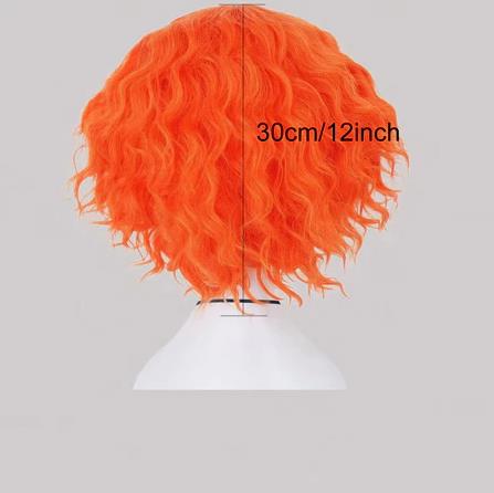 Wig Cosplay Mad Hatter, Wig Pe - Anime Cosplay Orange Hair ulasan dan harga