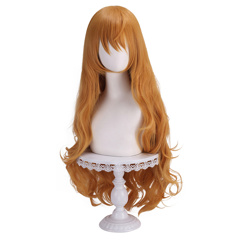 Stok Tersedia Wig Sintetis Pan - Anime Cosplay Orange Hair ulasan dan harga