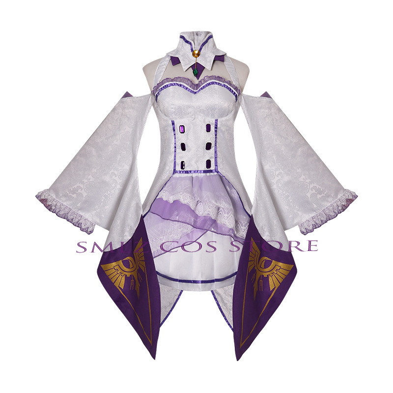 Kostum Cosplay Emilia Anime Re - Anime Cosplay Party ulasan dan harga