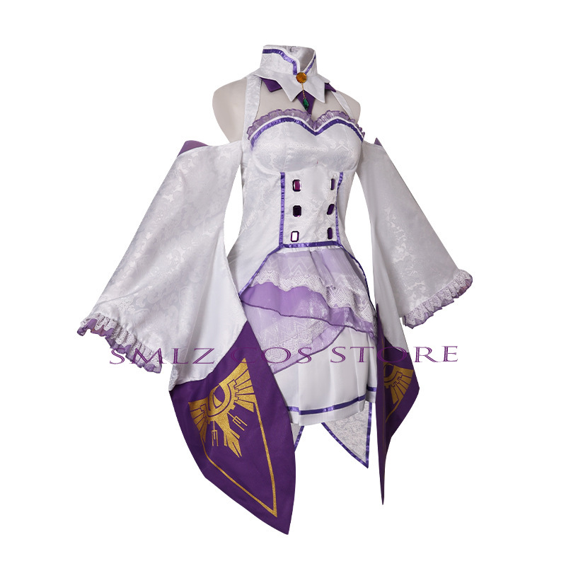 Kostum Cosplay Emilia Anime Re - Anime Cosplay Party ulasan dan harga