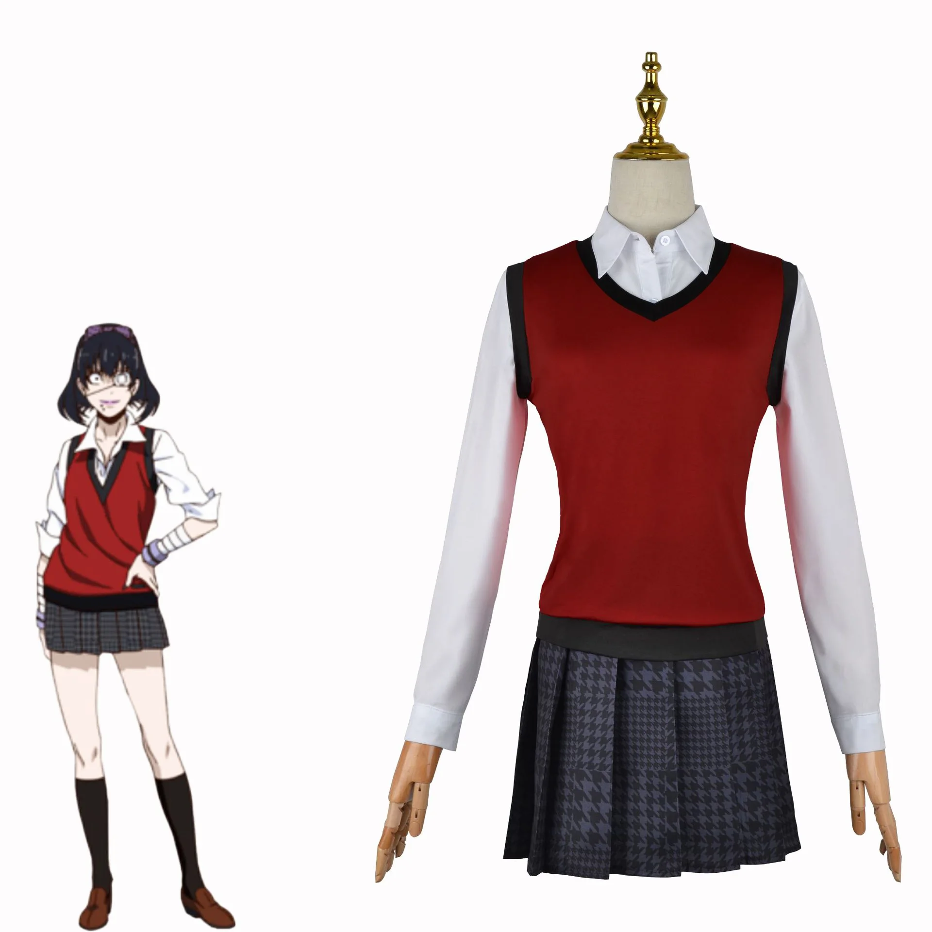 Seragam Sekolah Jepang Rompi R - Anime Cosplay Kakegurui ulasan dan harga