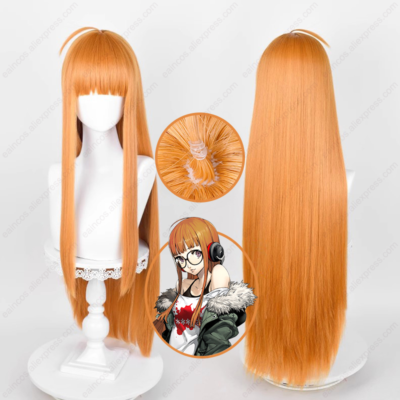 Wig Cosplay Anime Futaba Sakur - Anime Cosplay Orange Hair ulasan dan harga
