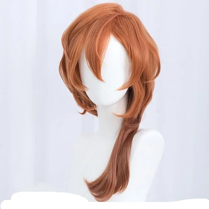 Wig Cosplay Oranye Coklat Sint - Anime Cosplay Orange Hair ulasan dan harga