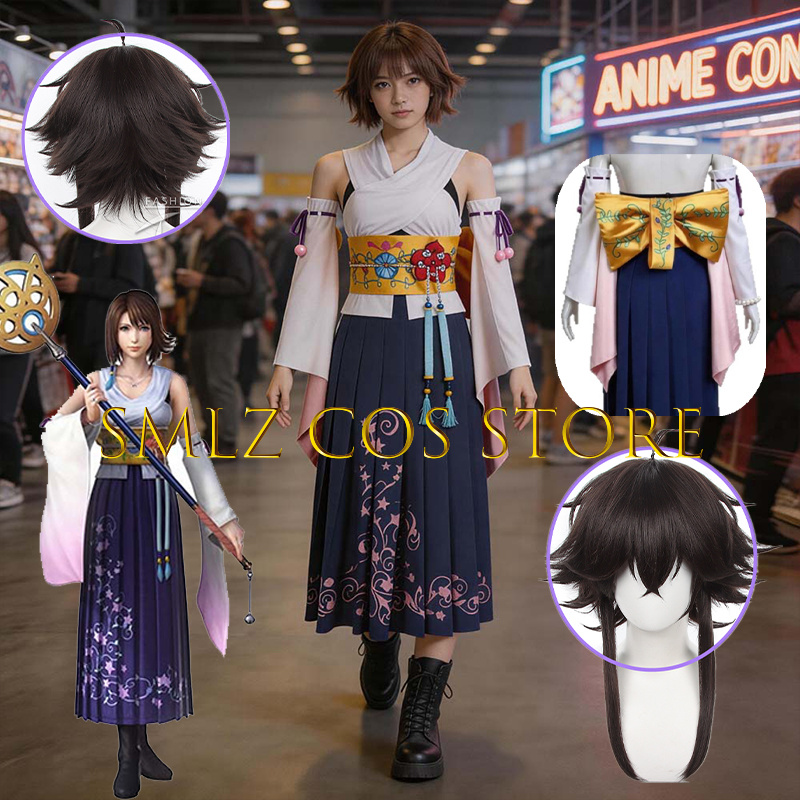 Smlz FFX Yuna Cosplay Anime FF - Anime Cosplay Party ulasan dan harga
