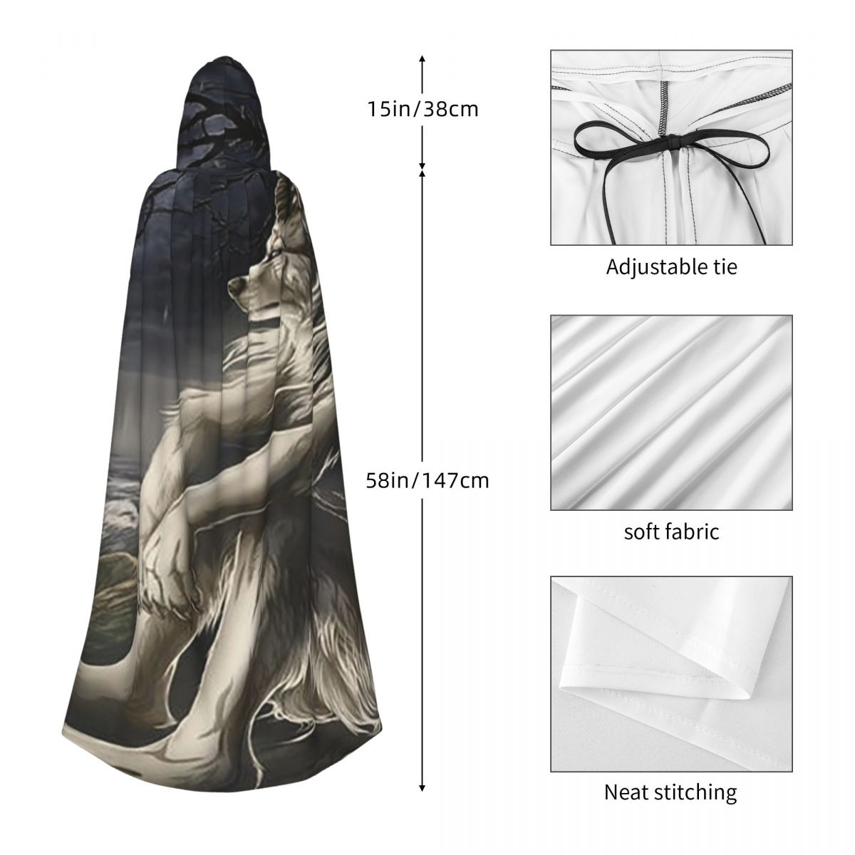 Jubah Panjang Bertudung Emo Wh - Anime Cosplay Meme ulasan dan harga