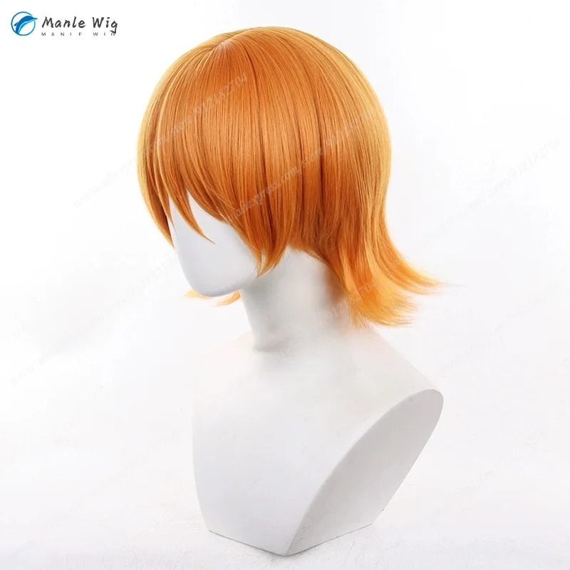 Wig Oranye Pendek 30Cm Nami Co - Anime Cosplay Orange Hair ulasan dan harga