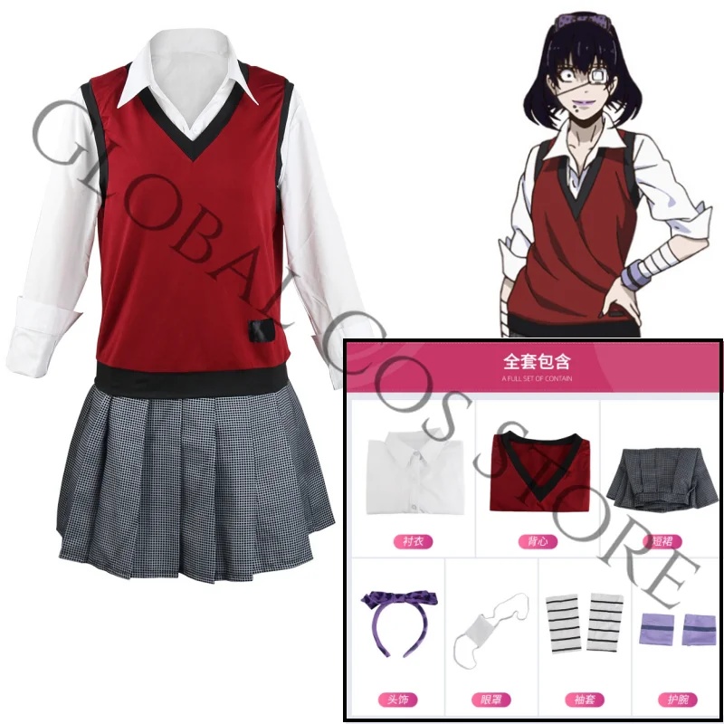 A;3\v,7'd/Midari Ikishima Kost - Anime Cosplay Kakegurui ulasan dan harga
