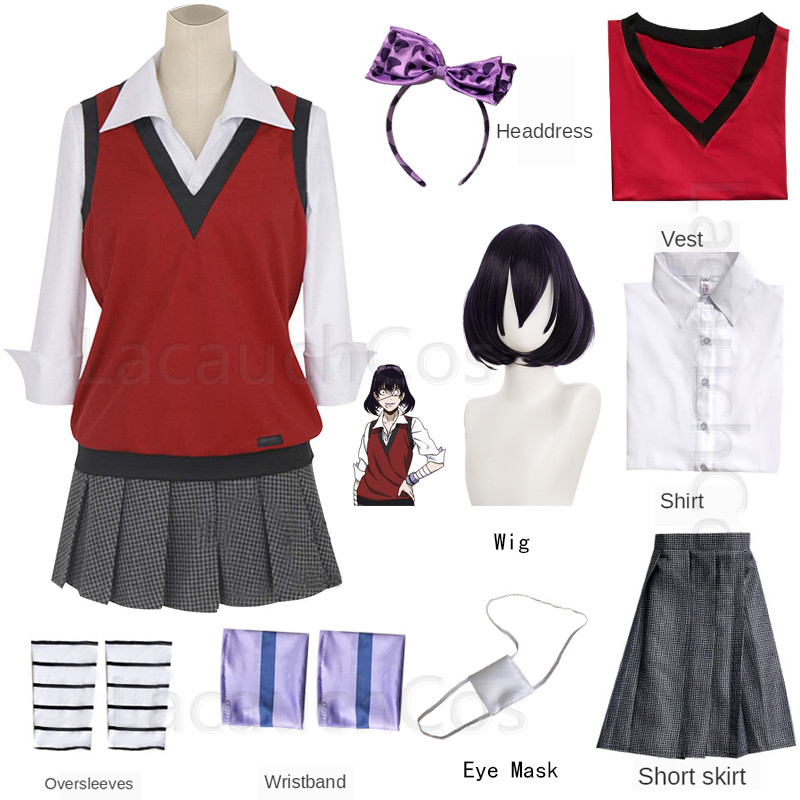 Jabami Yumeko Cosplay Kompulsi - Anime Cosplay Kakegurui ulasan dan harga