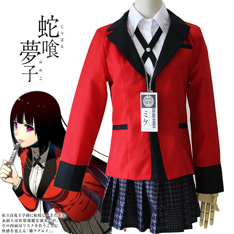 Jabami Yumeko Cosplay Kompulsi - Anime Cosplay Kakegurui ulasan dan harga