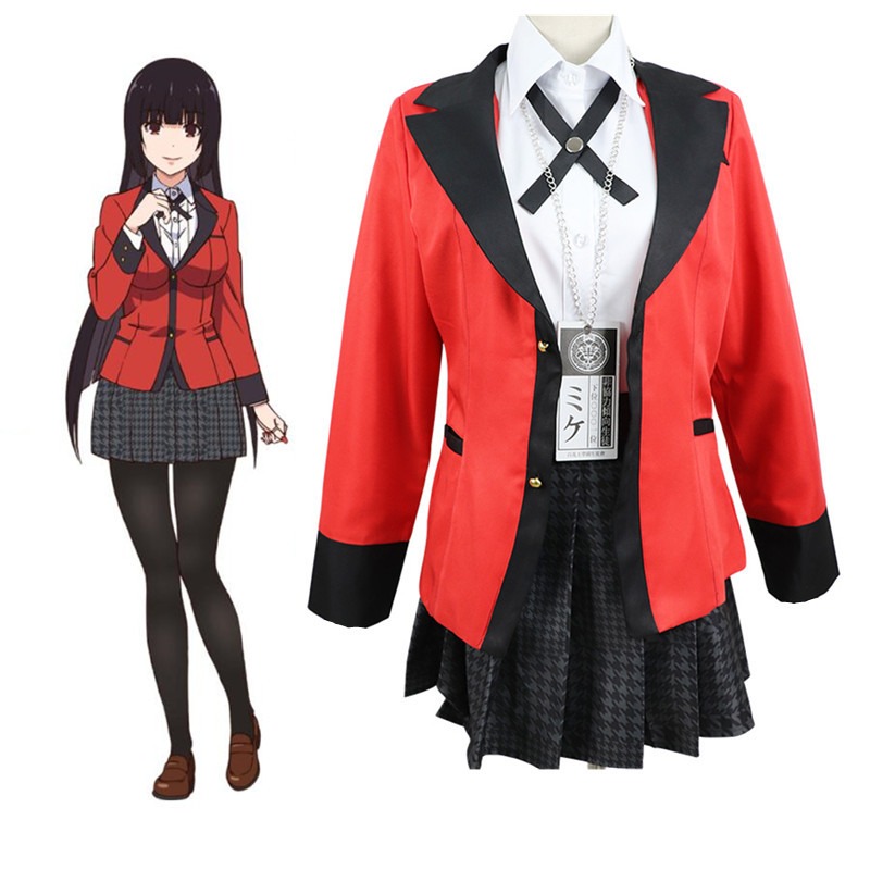 Kostum Cosplay Jabami Yumeko S - Anime Cosplay Kakegurui ulasan dan harga