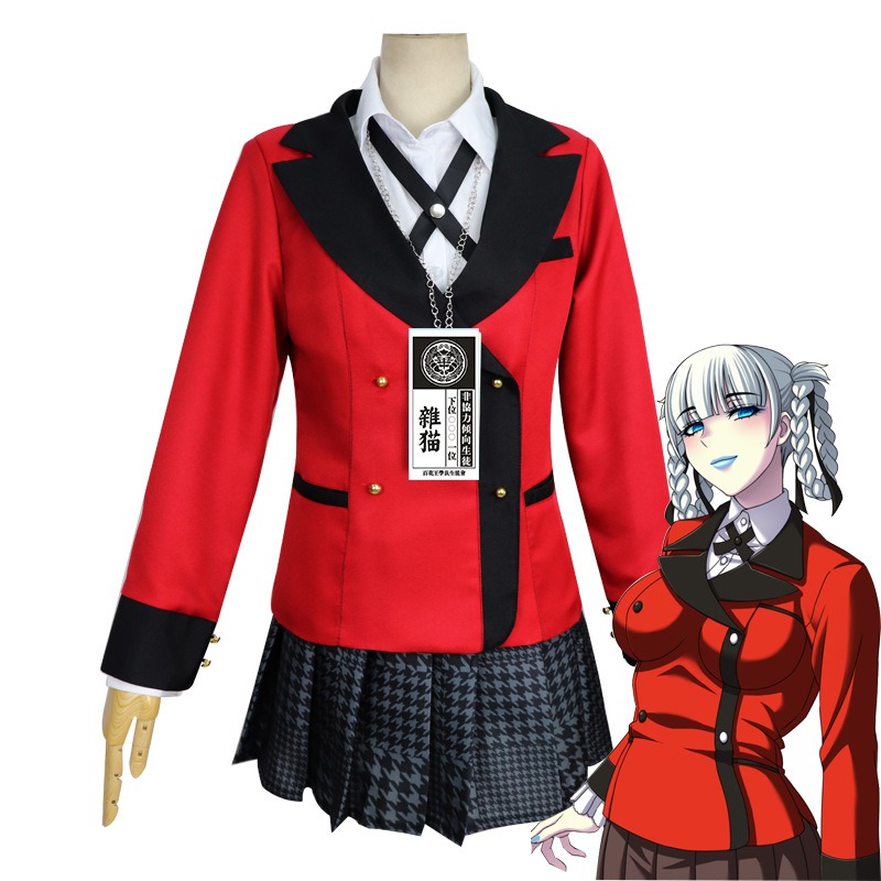 Kostum Cosplay Jabami Yumeko S - Anime Cosplay Kakegurui ulasan dan harga